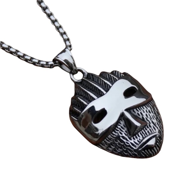 Other - Stainless Steel Chain Mask Pendant Necklace